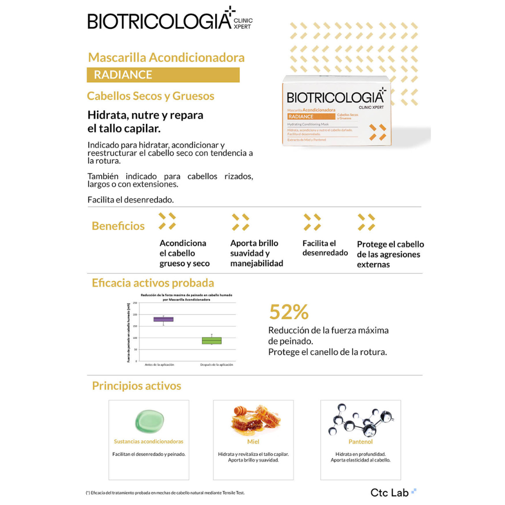 BIOTRICOLOGIA MASCARILLA ACONDICONADORA RADIANCE 200ml