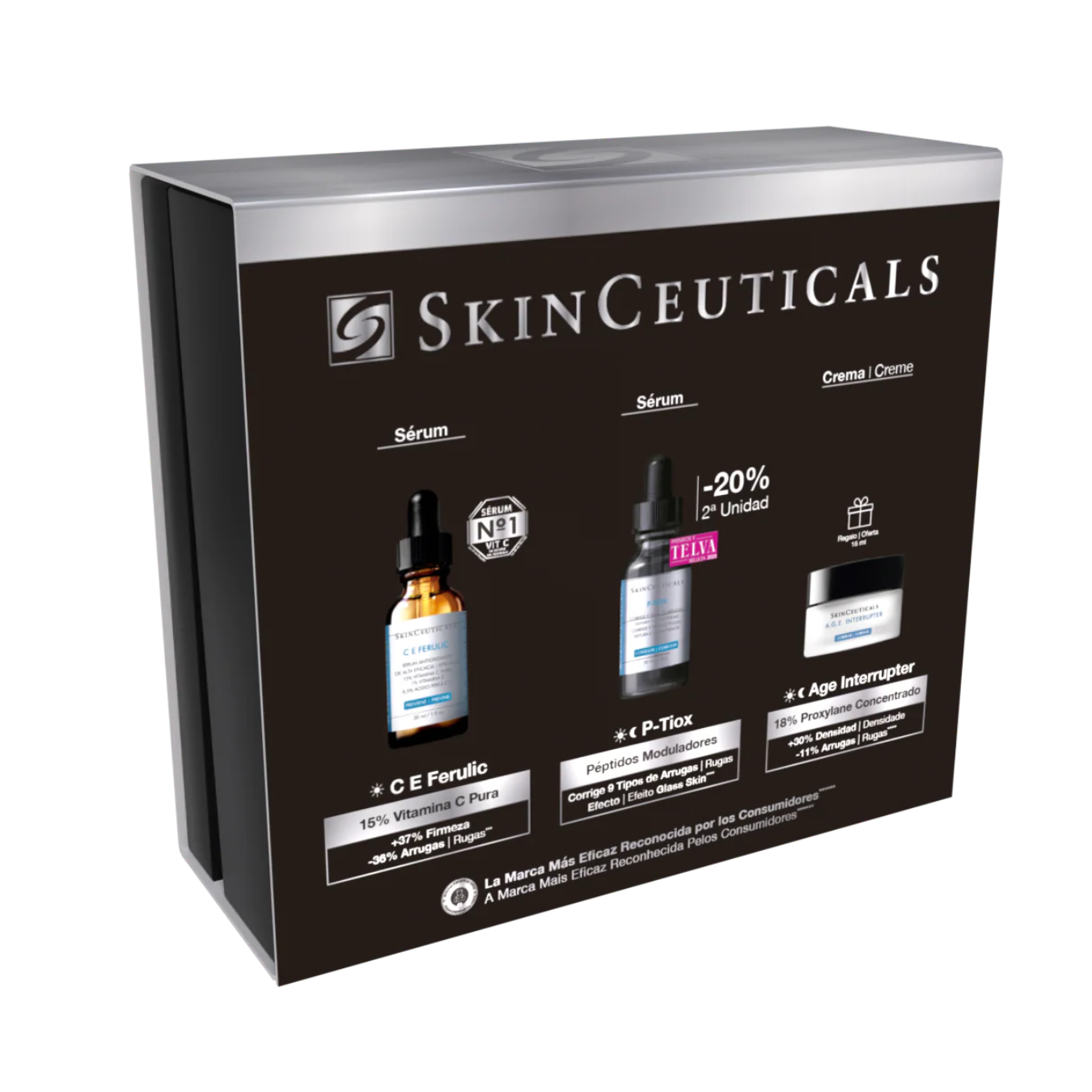 SKINCEUTICALS  CE FERULIC 30ml + P-TIOX 30ml + A.G.E. INTERRUPTER ADVANCED 15ml(REGALO)