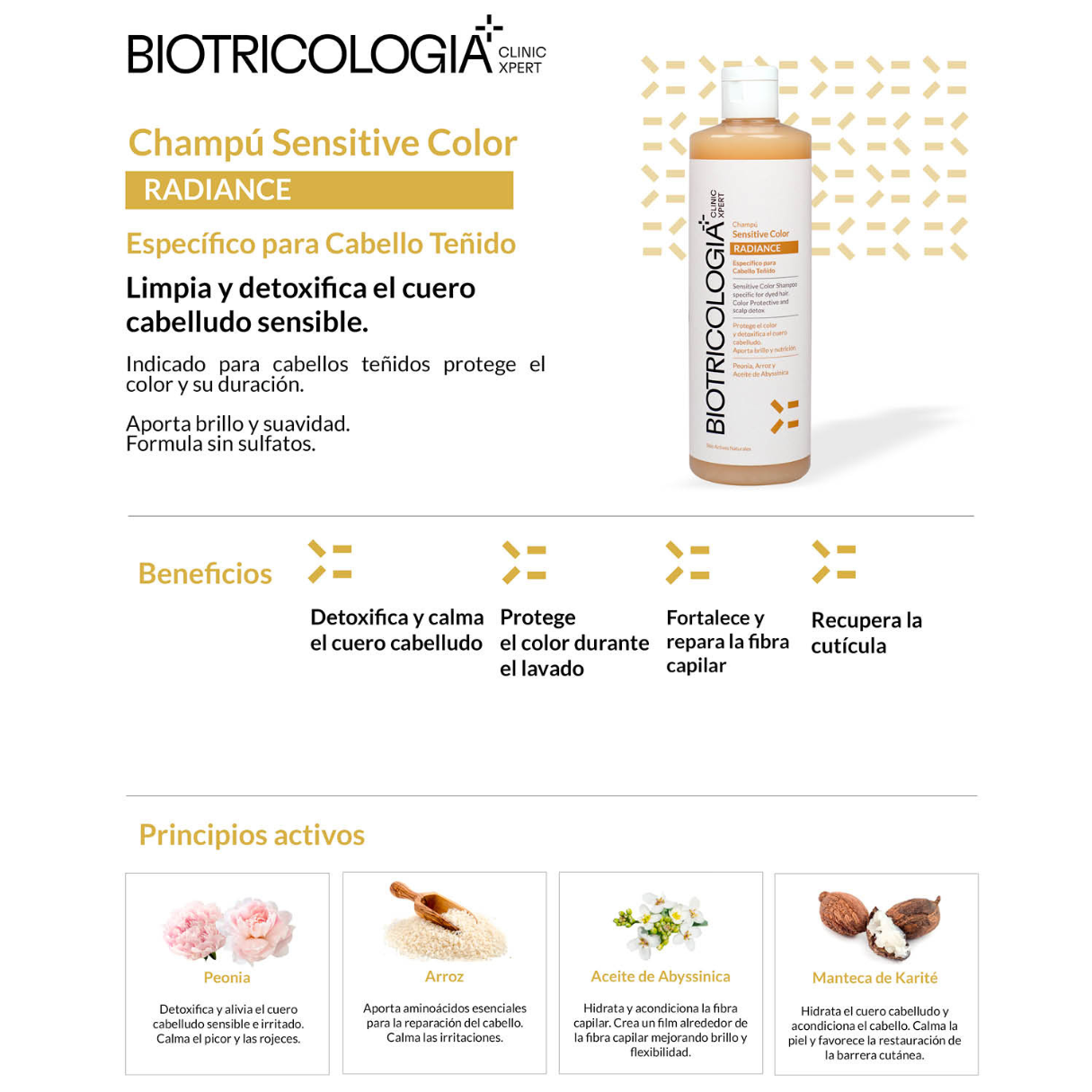 BIOTRICOLOGIA CHAMPÚ SENSITIVE RADIANCE 400ml