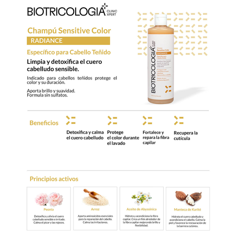 BIOTRICOLOGIA CHAMPÚ SENSITIVE RADIANCE 400ml