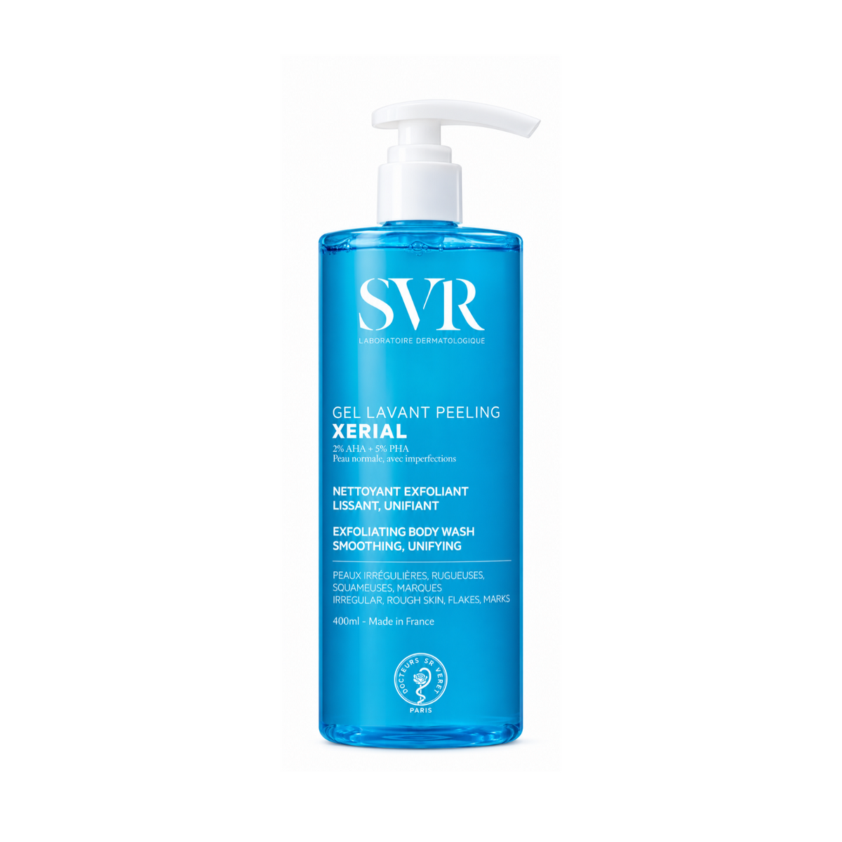 SVR XERIAL GEL DE DUCHA LAVANT PEELING 400ml